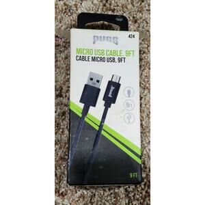 PUGS Micro USB Cable 424 Extra Long 9 Foot Tangle Resistant